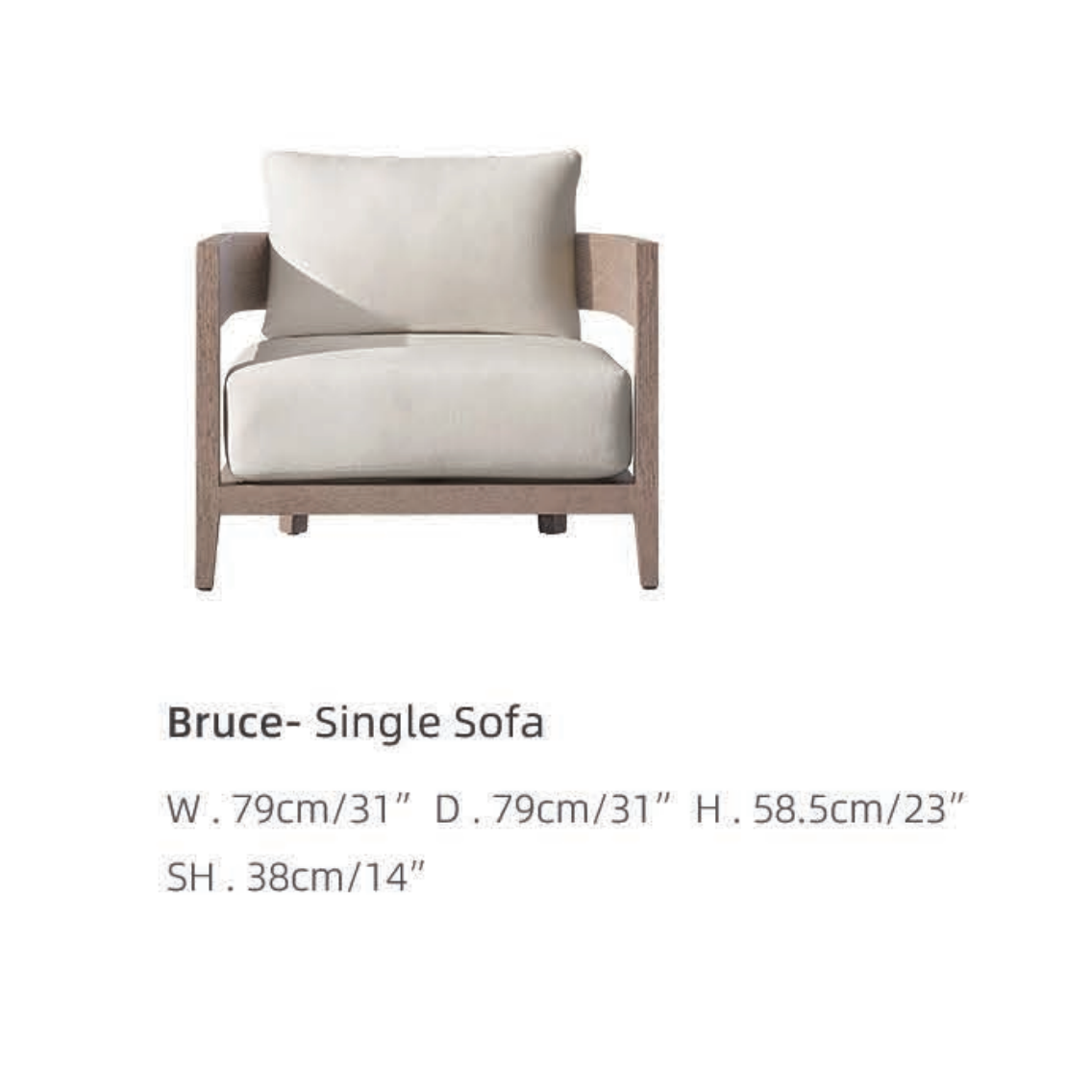 Bruce Outdoor Single Sofa