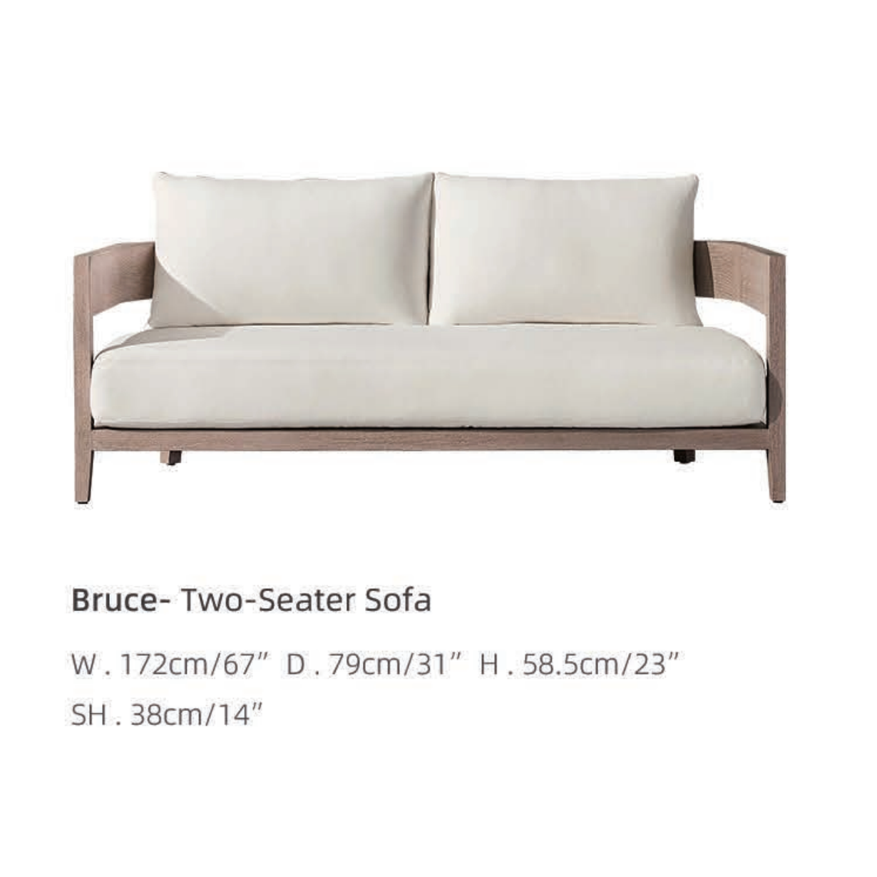 Bruce Outdoor Two Seater Sofa