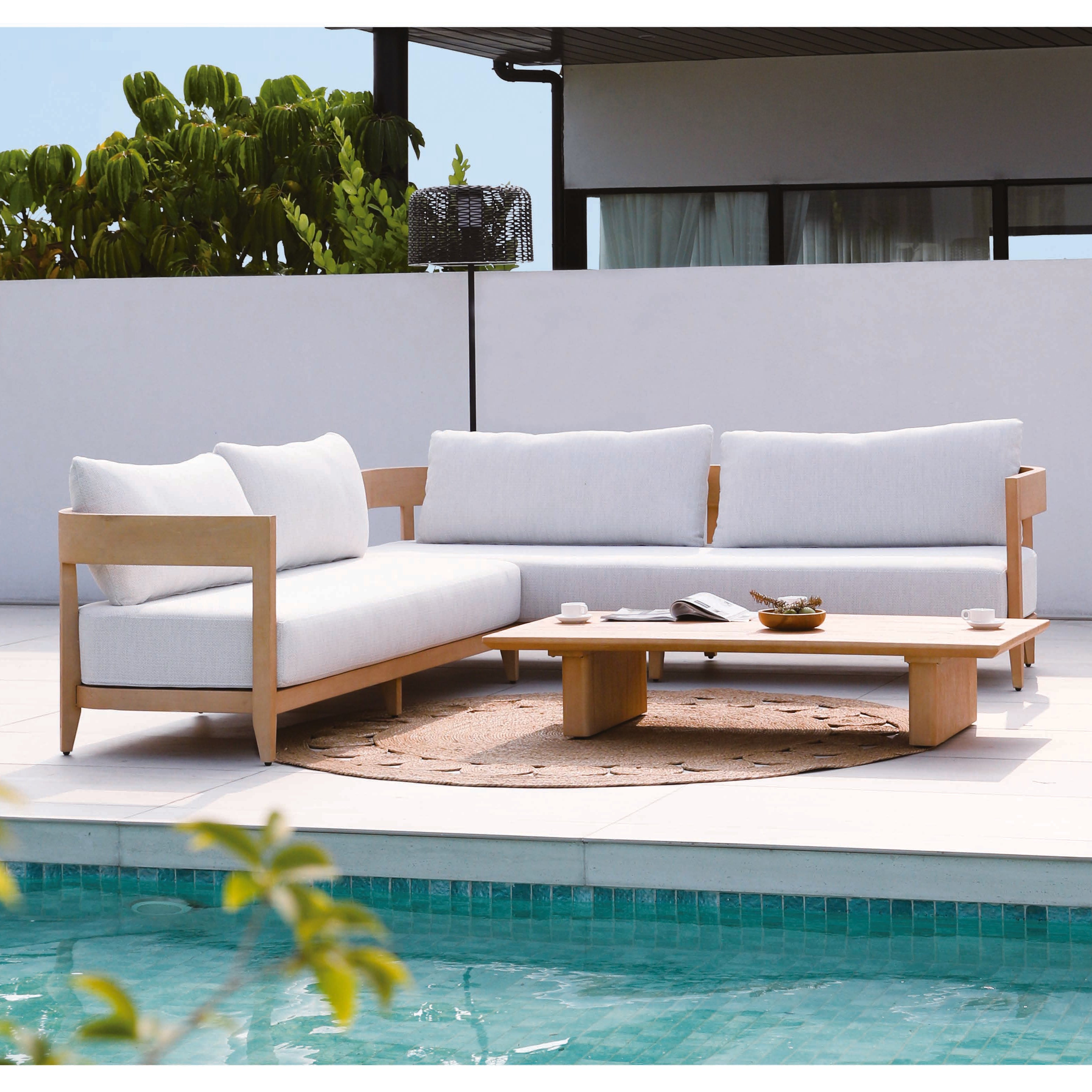 Bruce Outdoor Square Coffee Table