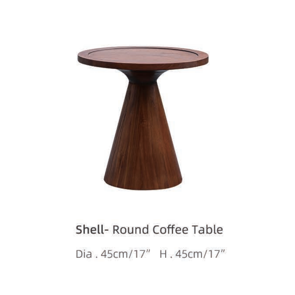 Shell Outdoor Round Coffee Table