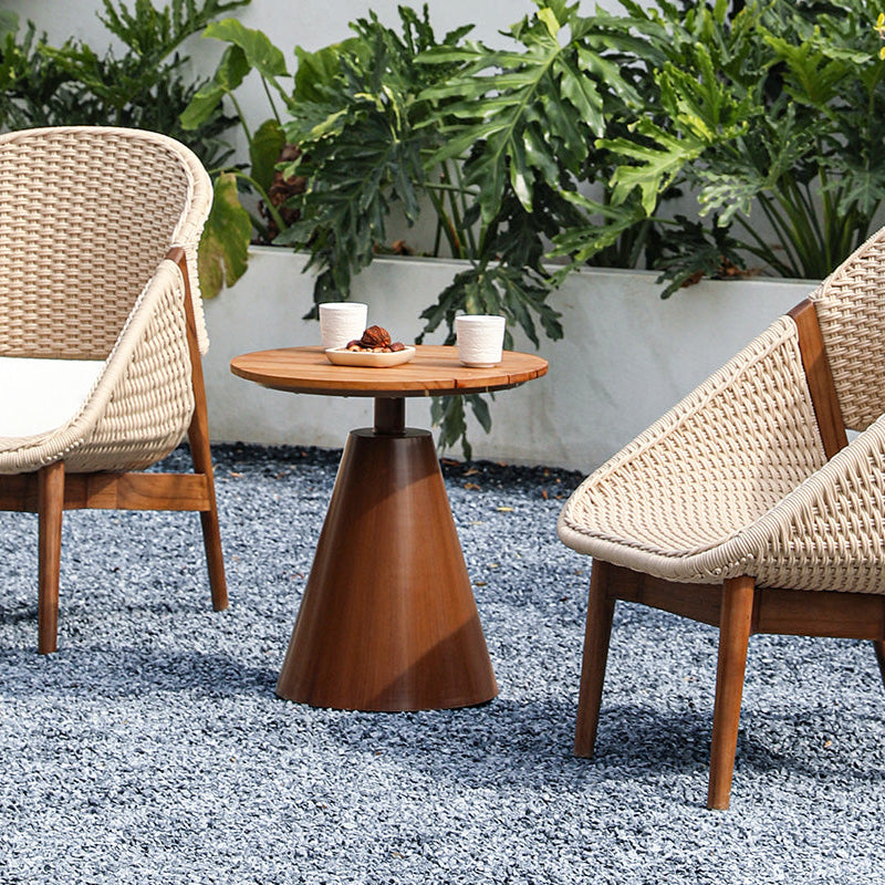 Shell Outdoor Round Slim Neck Coffee Table